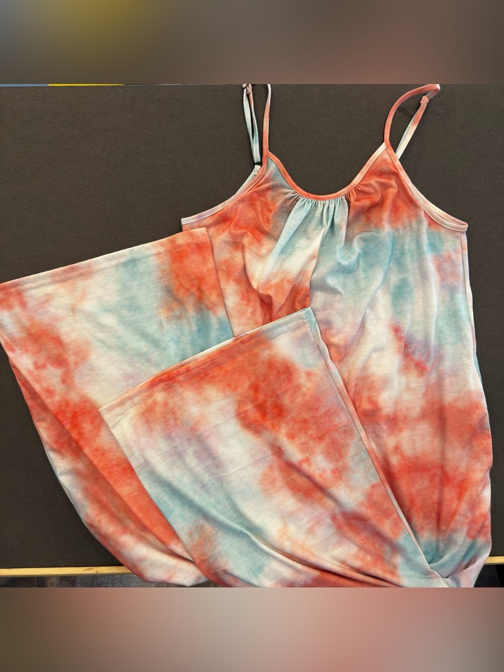 Tie-Dye Spaghetti Strap Jumpsuit with Pockets